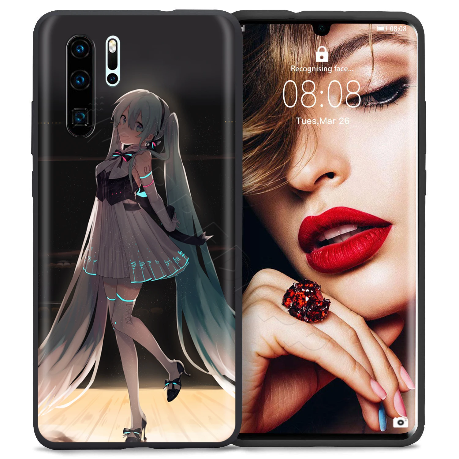 4 Webbedepp аниме девушка Хацунэ Мику чехол для Huawei P8 P9 P10 P20 P30 Lite Pro P Smart Z Mini - Цвет: 4
