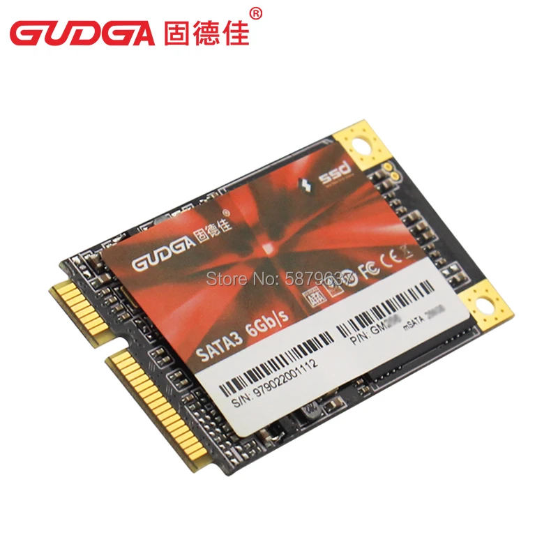 Горячая продажа GUDGA SSD 64 ГБ Мини mSATA SATA3 Внутренний твердотельный накопитель