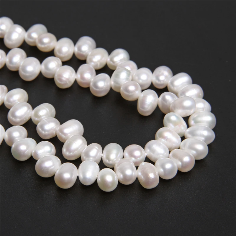 Natural Fresh Water Pearl Beads 6-7mm Oval Seed Loose DIY Women Elegant Necklace Bracelet handmade potato rice pearl beads | Украшения и
