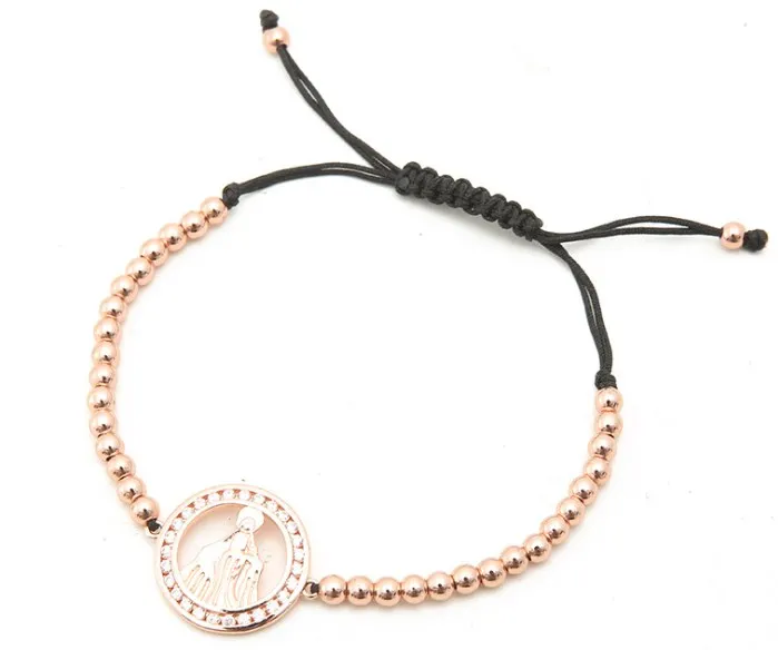 Женский браслет из медного бисера tg2 золотистый серебристый микро проложить