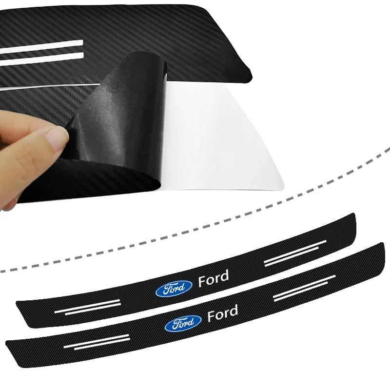 Защита заднего бампера автомобиля из углеродного волокна наклейка с отделкой от