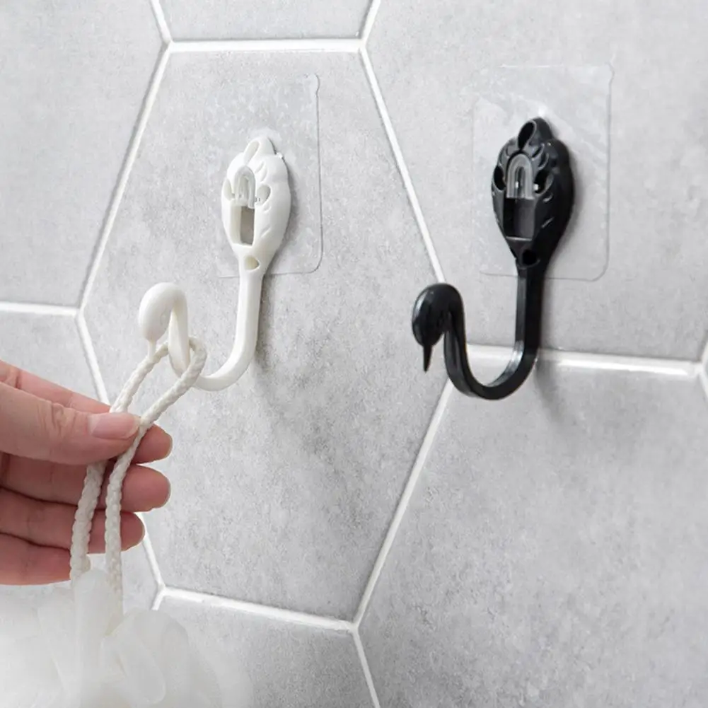 Самоклеющиеся крючки в форме лебедя для одежды шарфов шляп халатов ключей