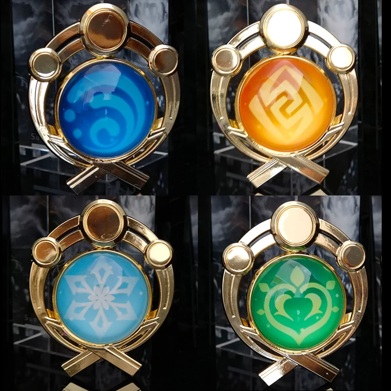 Genshin Impact Trinket Mondstadt Liyue Harbor Vision Of God Keychains Anime Accessories Bag Pendant Key Rings High Quality | Украшения и