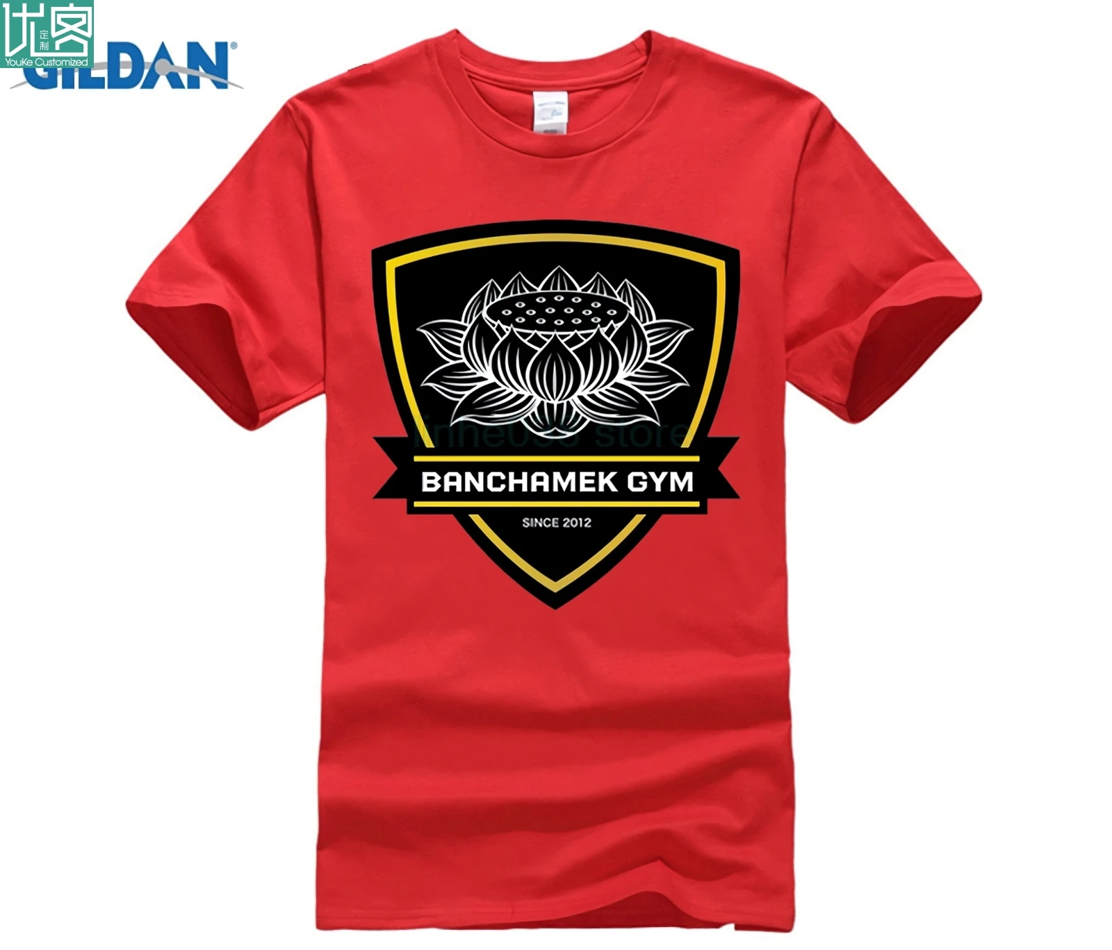 Новинка Мужская черная футболка с логотипом BANCHAMEK Gymer Buakaw Por Pramuk Muay Thai размеры S 2XL
