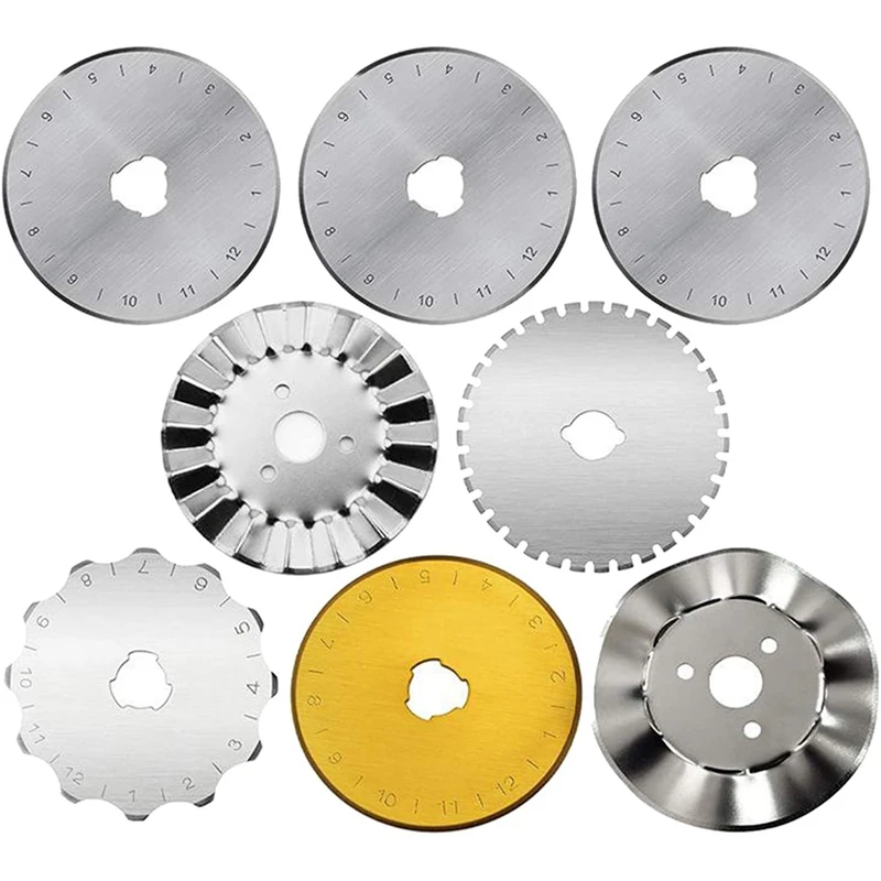 

45mm Round Rotary Cutter Blades Set Sewing Crafts, Sharp and Ultra Durable, for Quilting Cut Sewing Craft - 8Pcs