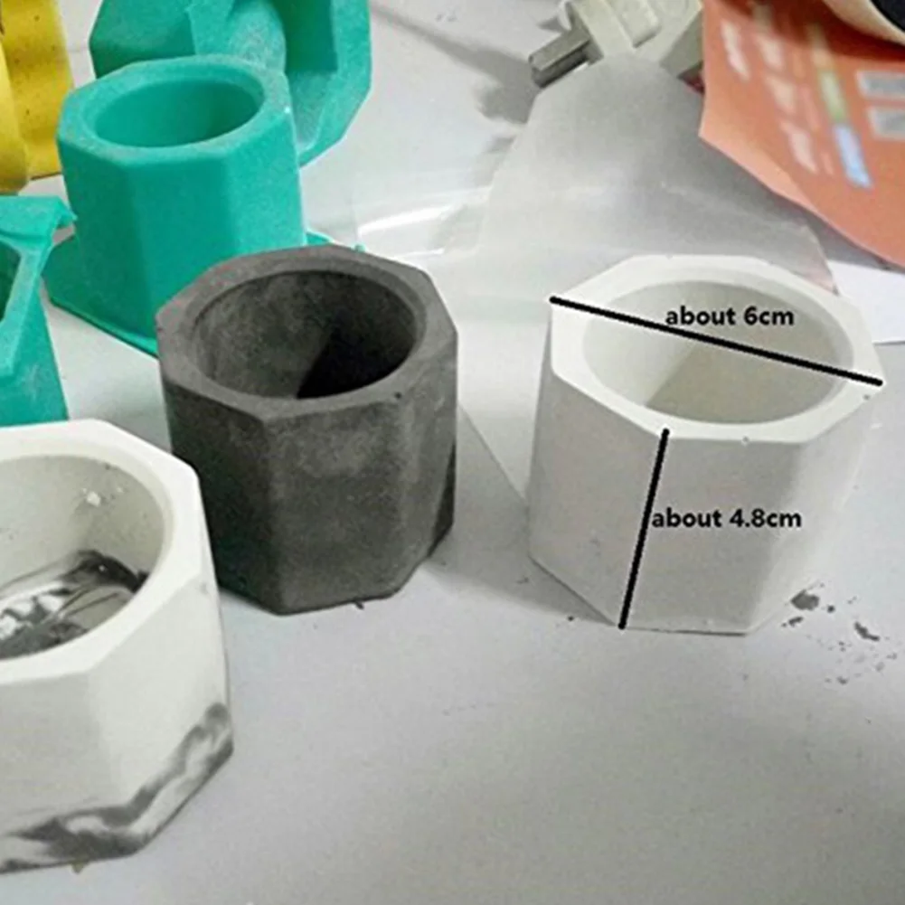 3 отверстия Круглый геометрический многоугольный DIY гипсовый бетон гипс