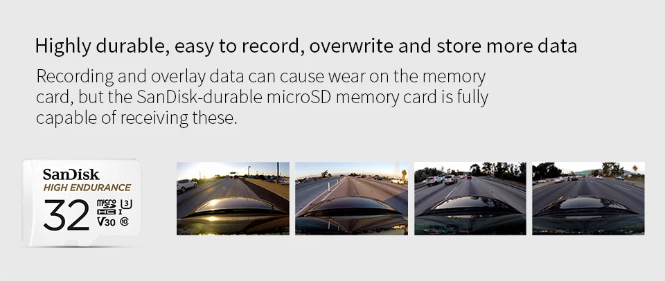 SanDisk карта вождения 32 Гб 64 Гб 128 ГБ 256 ГБ высокая выносливость Micro SD карта C10 V30 карта памяти TF карты видео мониторинг