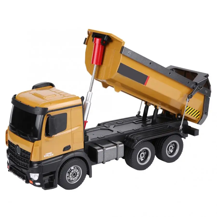 HUINA 1573 1/14 Scale 2.4GHz RC Dumping Truck for Children Remote Control Engineering Model Vehicle Kids Boys Gift | Игрушки и хобби
