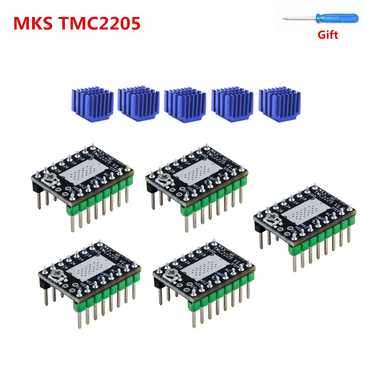 Шаговый Драйвер TMC2225 модуль 3D принтер шаговый контроллер TMC 2225 чип MKS ROBIN NANO creality