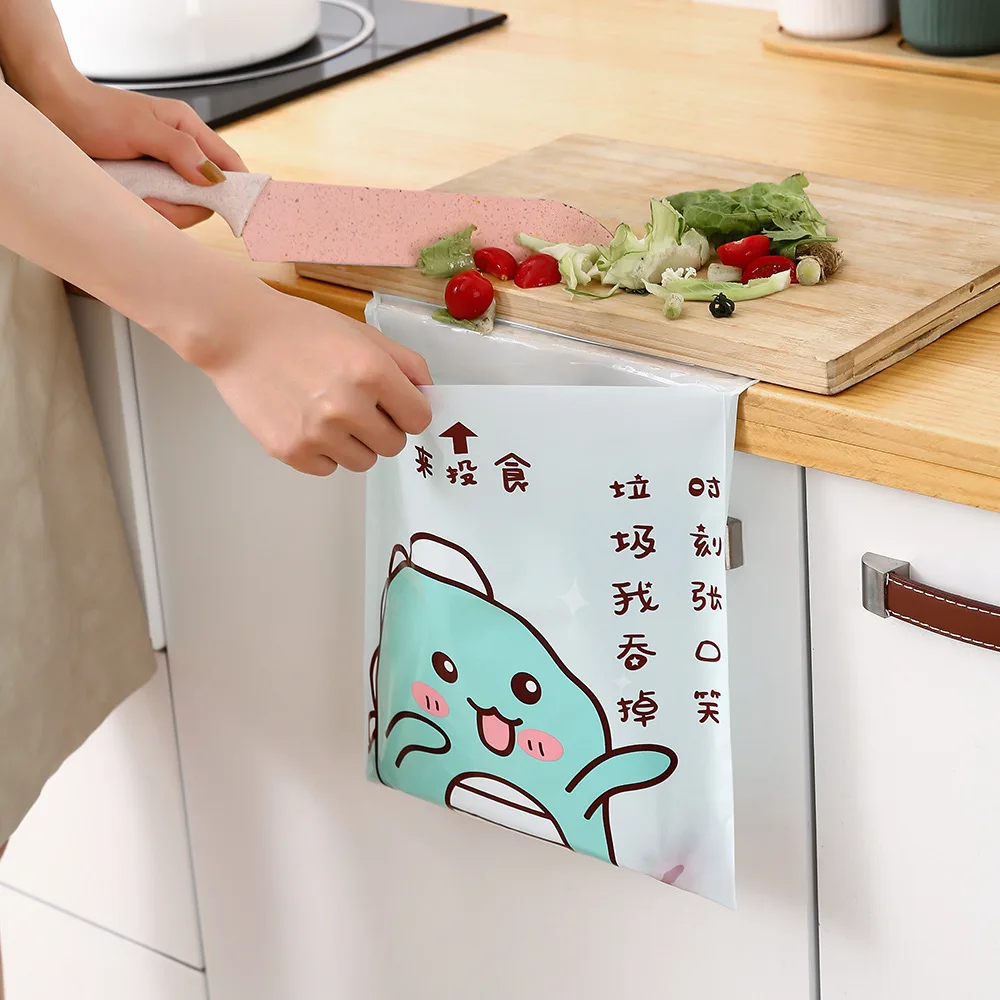 Car Mounted Garbage Bag Adhesive Foldable Can with a Hanging Disposable Storage | Дом и сад