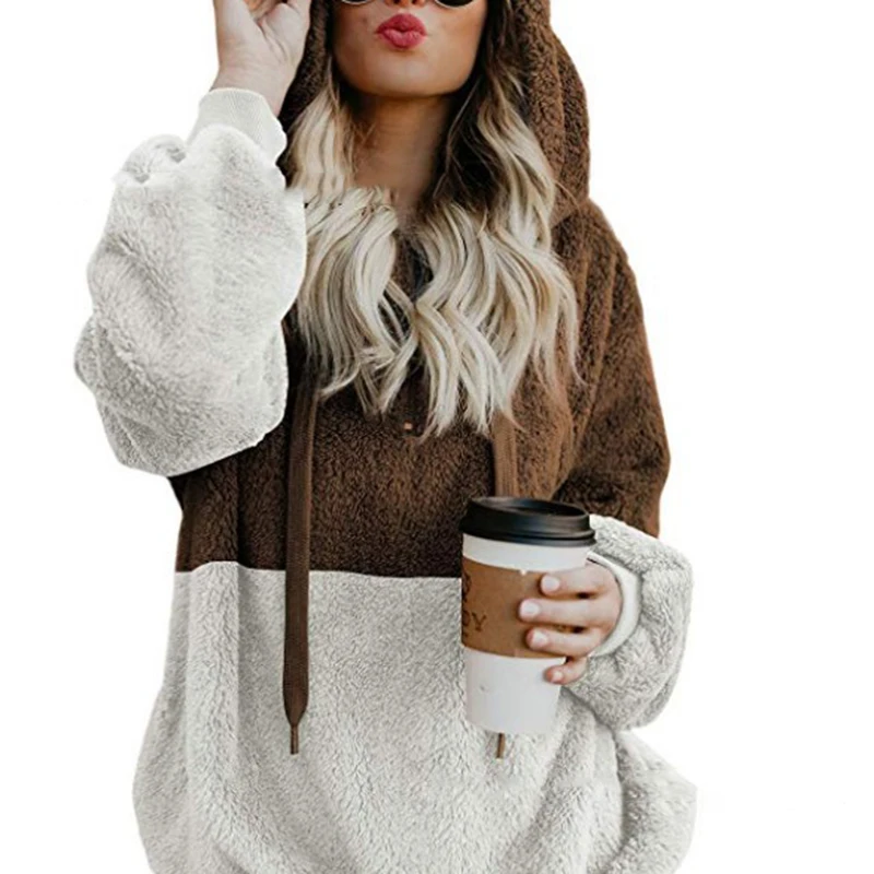

S-5XL Herfst Winter Jas Roze Zoete Hooded Solid Harajuku Losse Pocket Hoodies Womens Fleece Flanel Trui Vrouwelijke Sweatshir