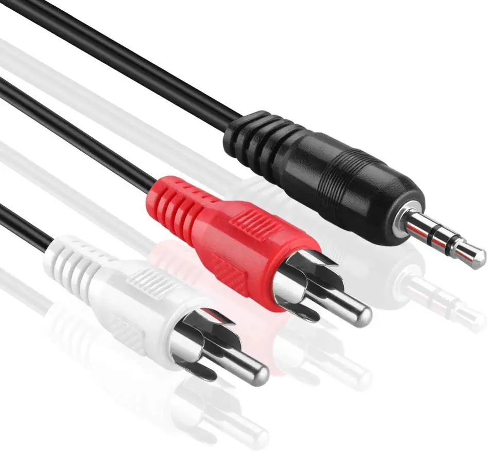 Аудиокабель 3 5 мм в RCA двунаправленный штекер никелированный разъем AUX