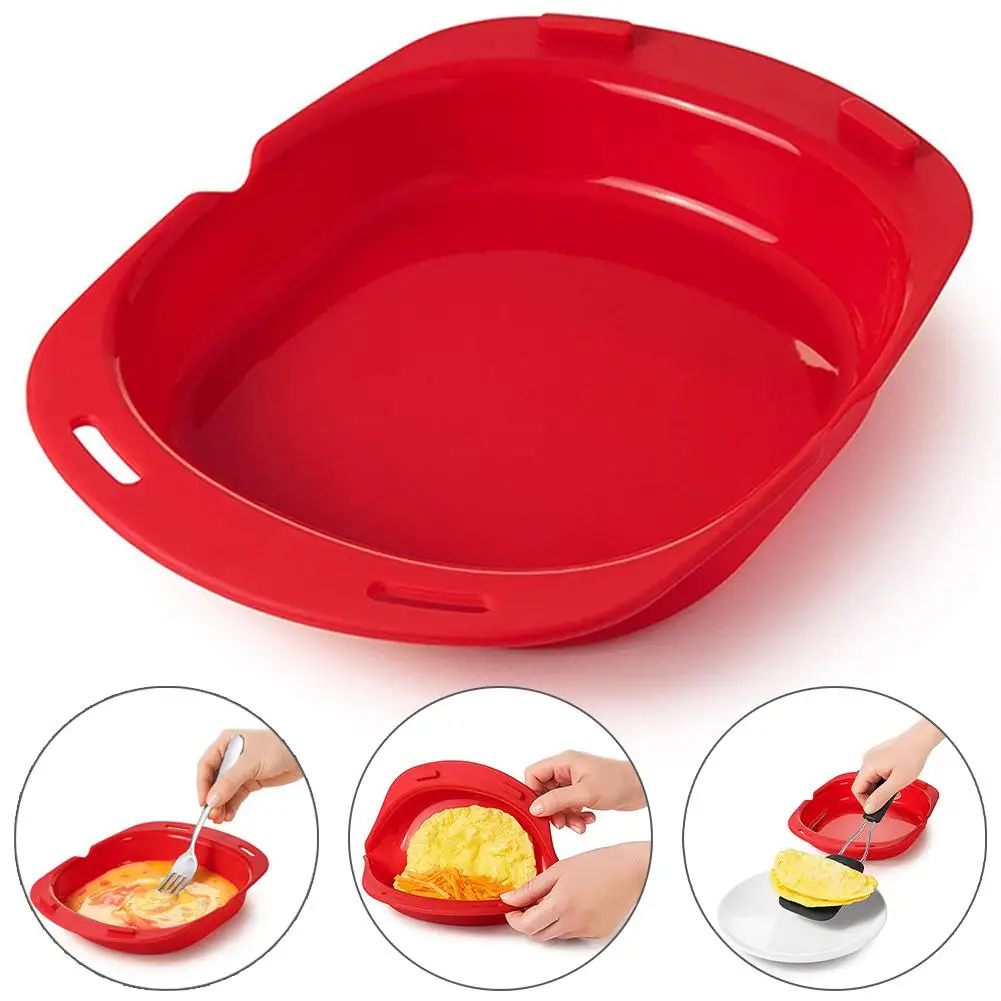 

Microwave Oven Silicone Omelette Mold Tool Egg Poacher Cake Biscuit Baking Tray Egg Roll Maker Cooker Kitchen Cooking Supplies