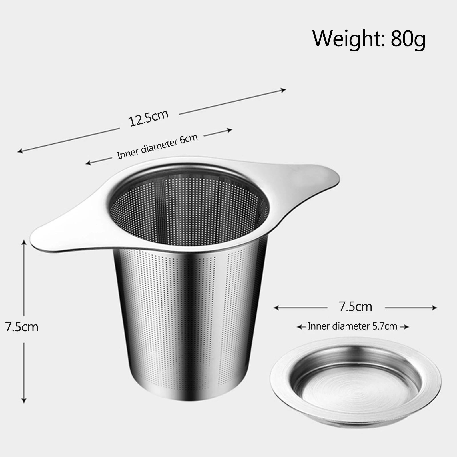 

1pcs Modern Simplicity 304 Stainless Steel Loose Tea Strainer Tea Drain Handle Tea Brewer Binaural Tea Strainer Tea Strainer