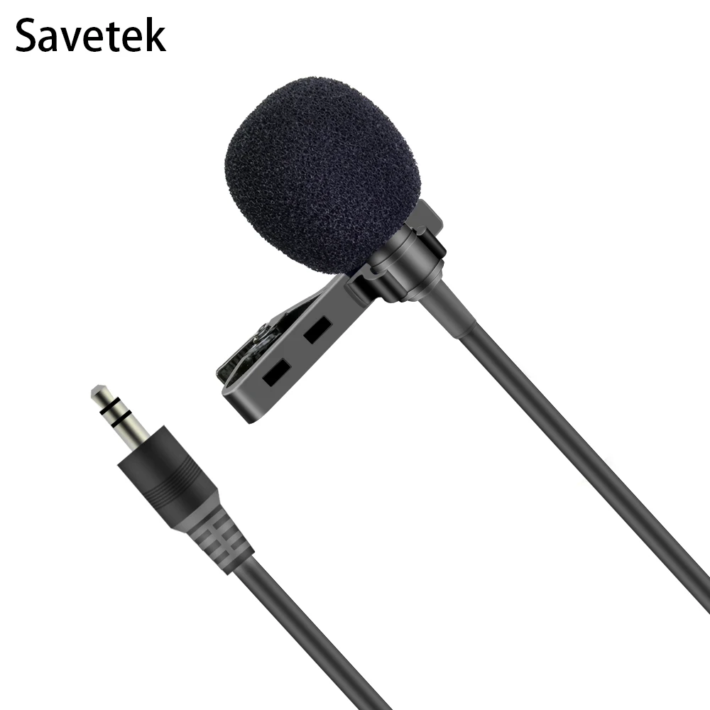 Петличный микрофон мини-микрофон для записи на воротник интервью с зажимом