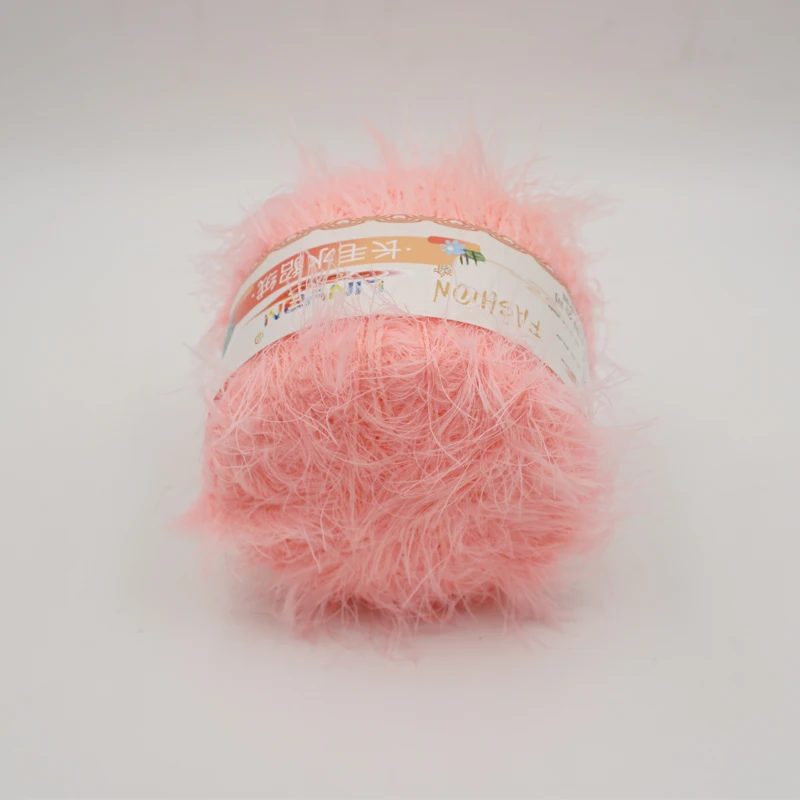 10 шт. * 50 г Коралловая норковая Флокированная меховая мохеровая кашемировая пряжа