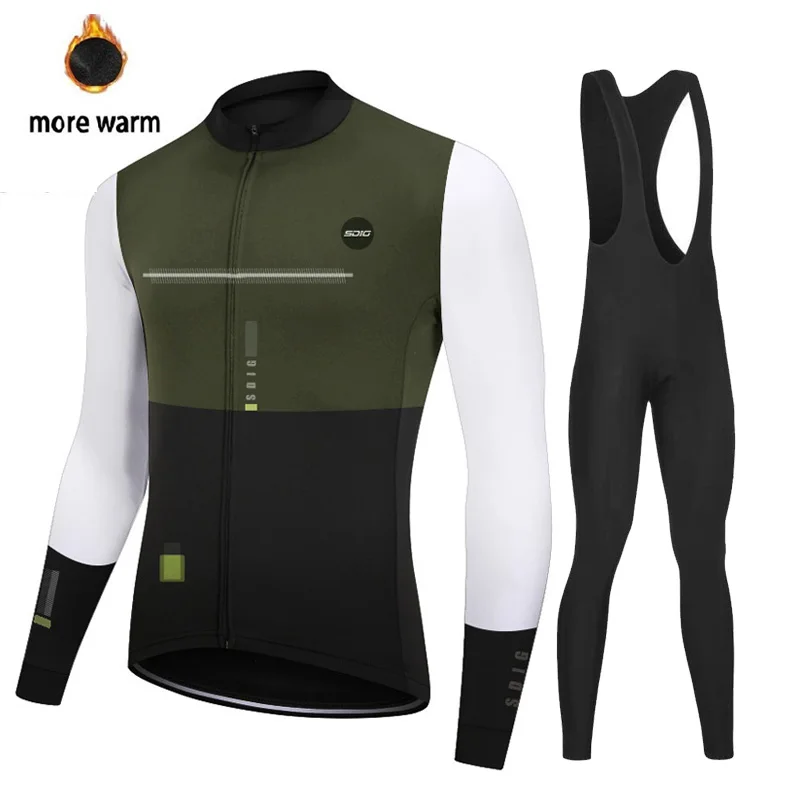 2022 New Spain Winter Thermal Fleece Jacket Cycling Jersey Long Sleeve Ropa Ciclismo Hombre Bicycle Wear Bike Clothing Maillot | Спорт и