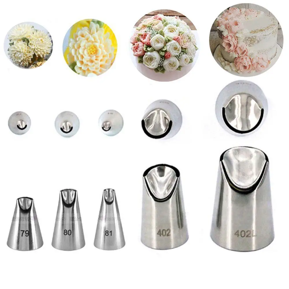 

Stainless Steel Russian Tulip Icing Piping Cake Nozzles Pastry Decoration Tips Cake Decorating Fondant Baking Accessories