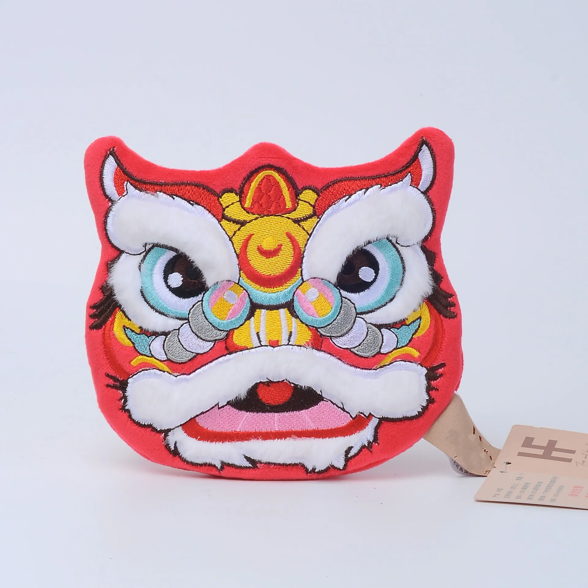 

1 шт. креативный ретро-кошелек для мелочи с вышивкой льва, 14 см