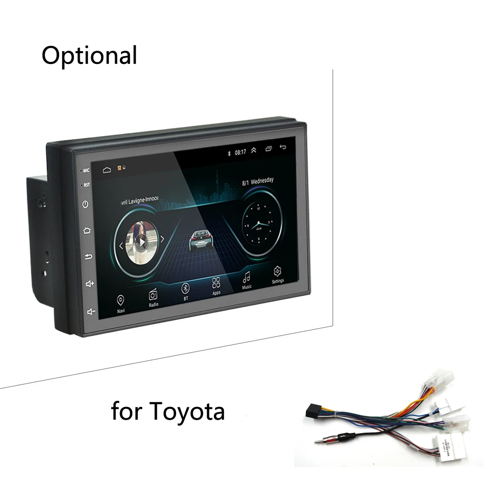 Android 8 1 2 Din Автомобильный Радио Мультимедиа Видео плеер Универсальный Стерео