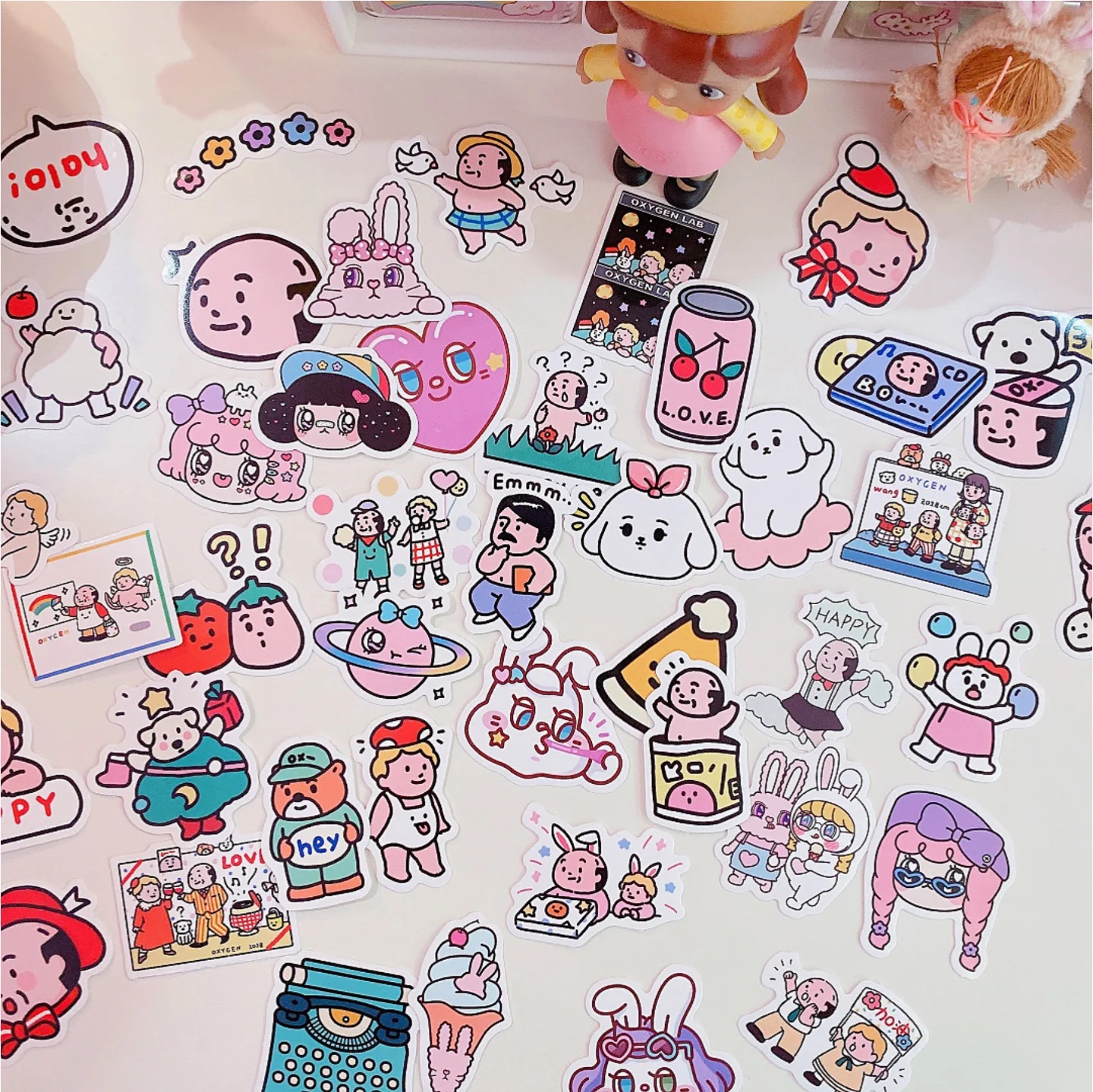 43 шт./упак. корейский стиль Симпатичные наклейки Человек собака кроликов для