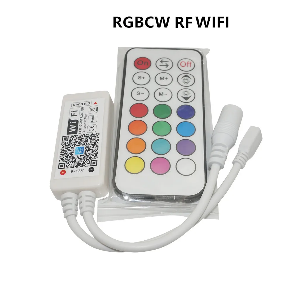DC12-24V мини WIFI RGB RGBW RGBCW светодиодный контроллер RF ИК пульт дистанционного
