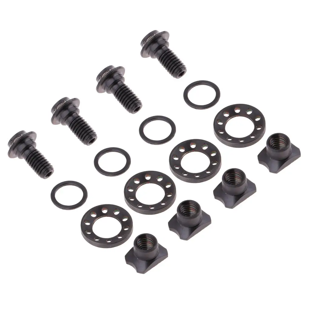 

1 Set/16pcs Titanium Alloy Nut Gasket Screw Nut Kit for Fixxing Brake Block