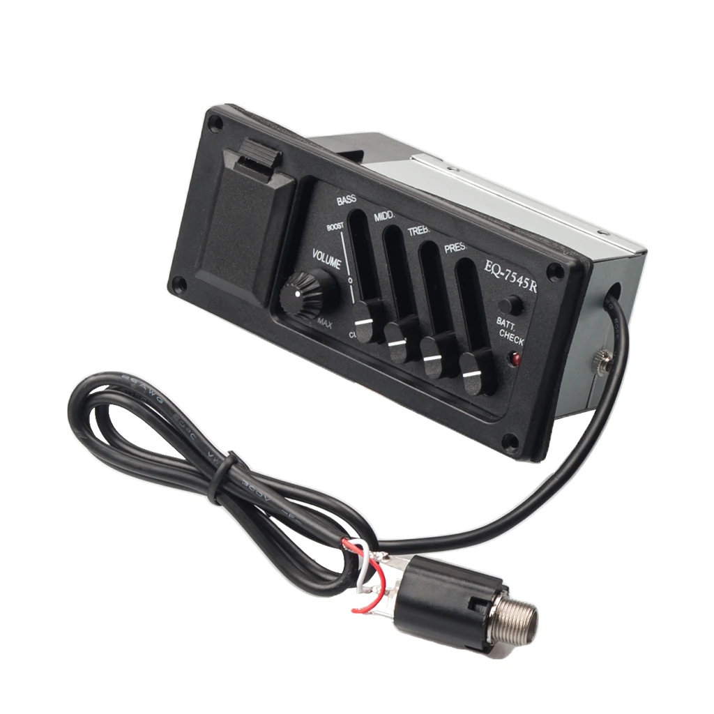 

MagiDeal Q-7545R 4 Band EQ Equalizer Piezo Pickup for Acoustic Guitar Parts