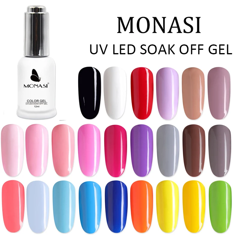 УФ гель для ногтей MONASI лимонный акриловый набор лаков лак маникюра нужен базовый