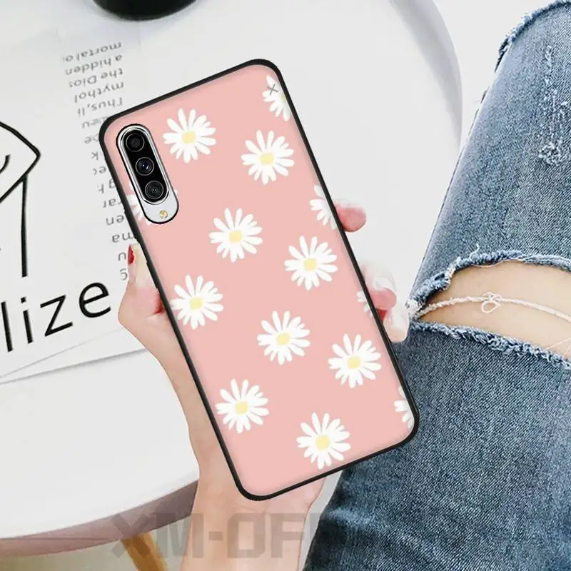 LJHYDFCNB daisy wallpaper Black TPU Soft Rubber Phone Cover For Samsung A10 20 30 40 50 70 10S 20S 2 Core C8 A30S A50S | Мобильные