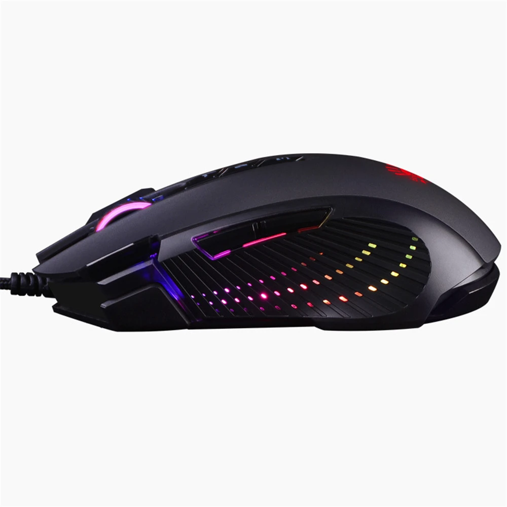 for a4tech j90 usb 5000cpi wired rgb backlight 7 button mouse optical gaming mice activation version free global shipping