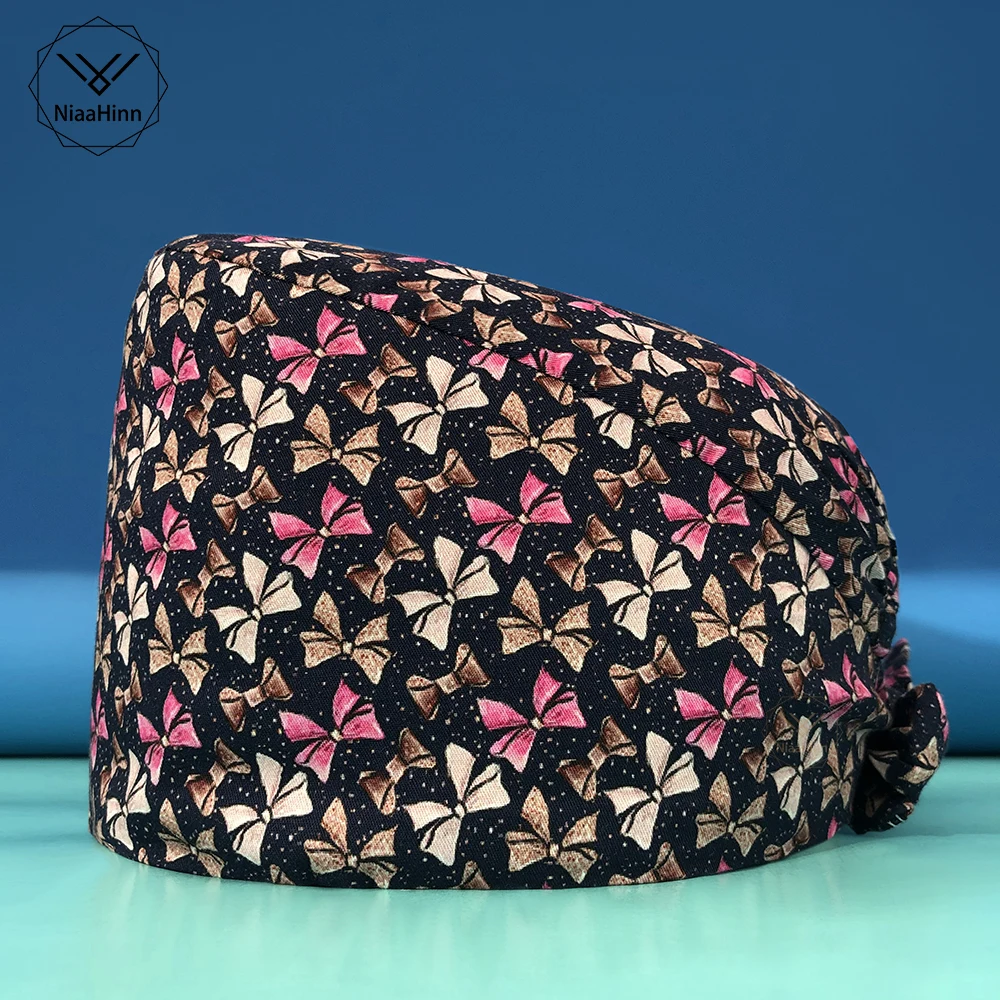 

Unisex Cotton Breathable Pet shop Work Cap Dust Cap Nursing Cap Beauty Cap Beauty Salon Scrub New Baotou Elastic Hat Wholesale