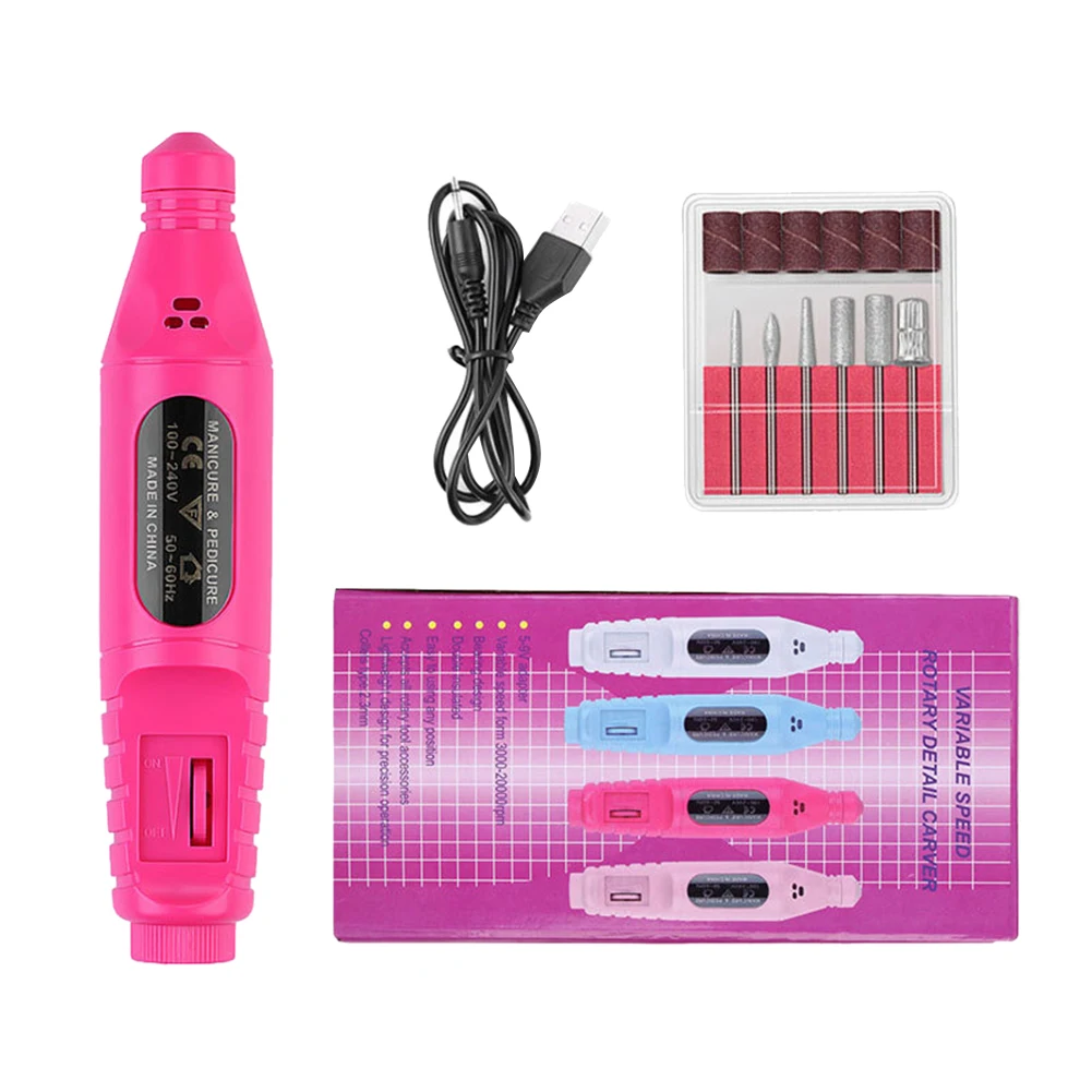 

1 Set Professional Electric Nail Drill Machine Manicure Machine Pedicure Drill Set Ceramic Nail File Nail Drill Equipment Tools