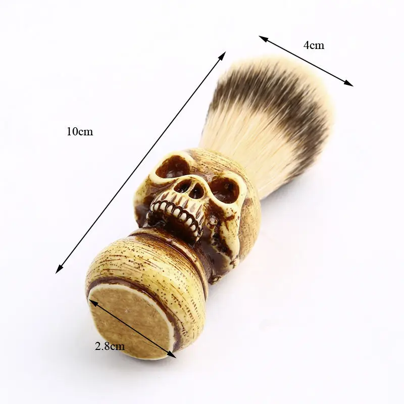 Кисть для бритья из смолы с черепом барсуком кисть бороды скелета макияжа
