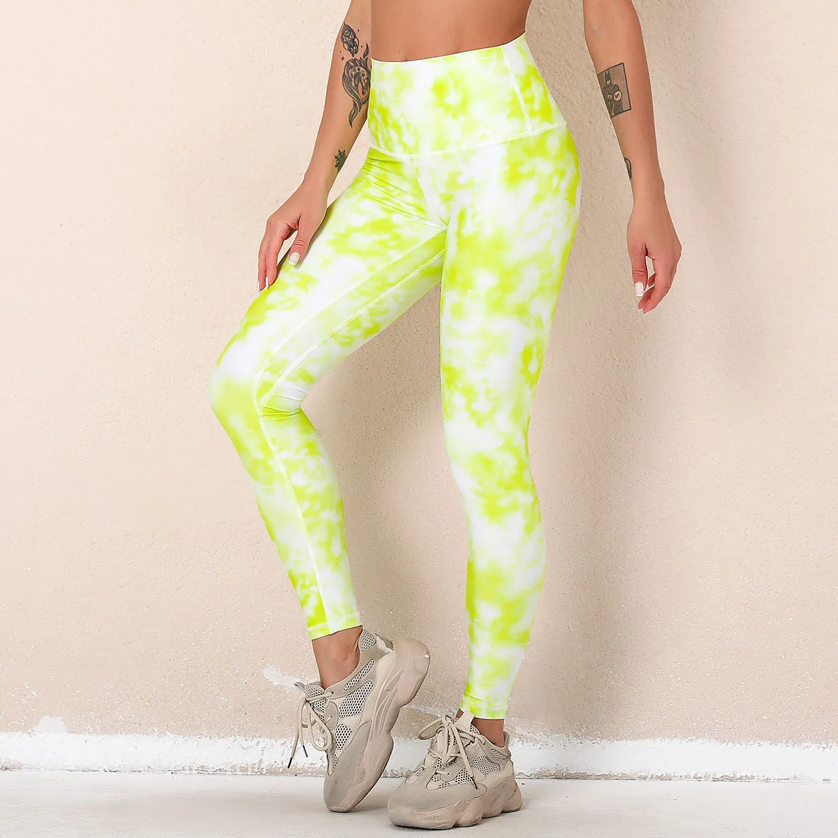 2021 Tie Dye Women Leggings High Waist Push Up Stretch Leggins Quick-Dry Running Sportswear Fitness Pants Sweatpants women's fashion