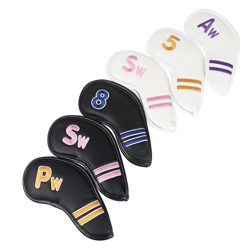 

9 Stks/set Waterdichte Pu Sport Golf Iron Head Cover Putter Protector Headcover