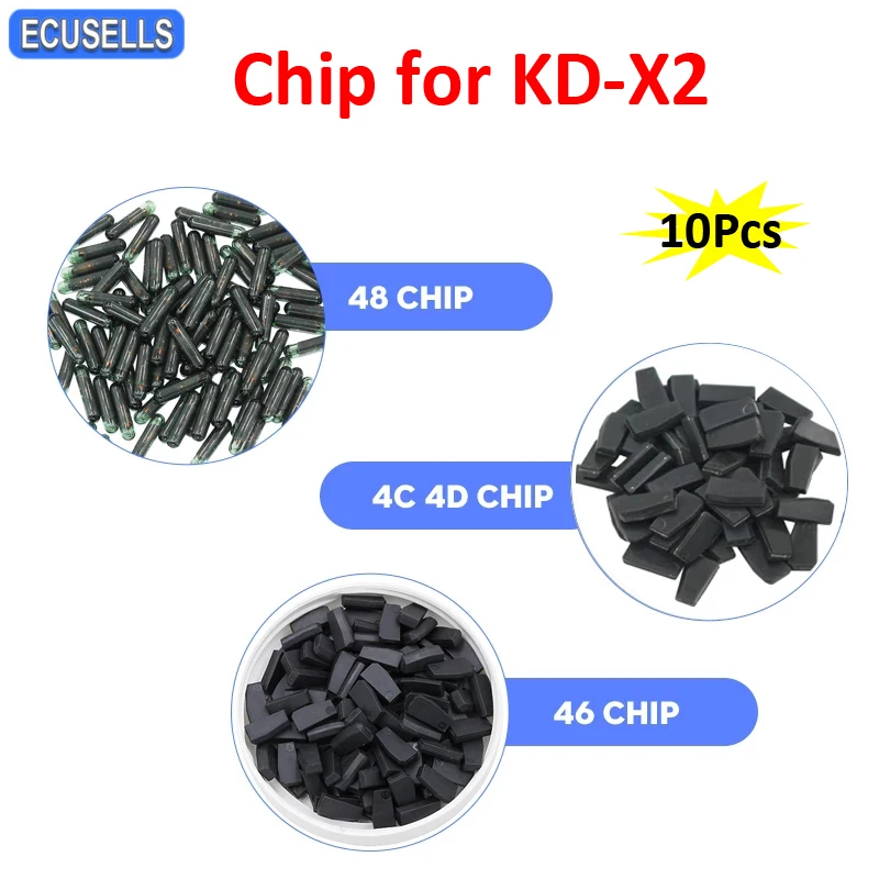 10 шт./лот KEYDIY KD 4C 4D 46 или 48 копия клон чипа специально для X2 ключевой программист