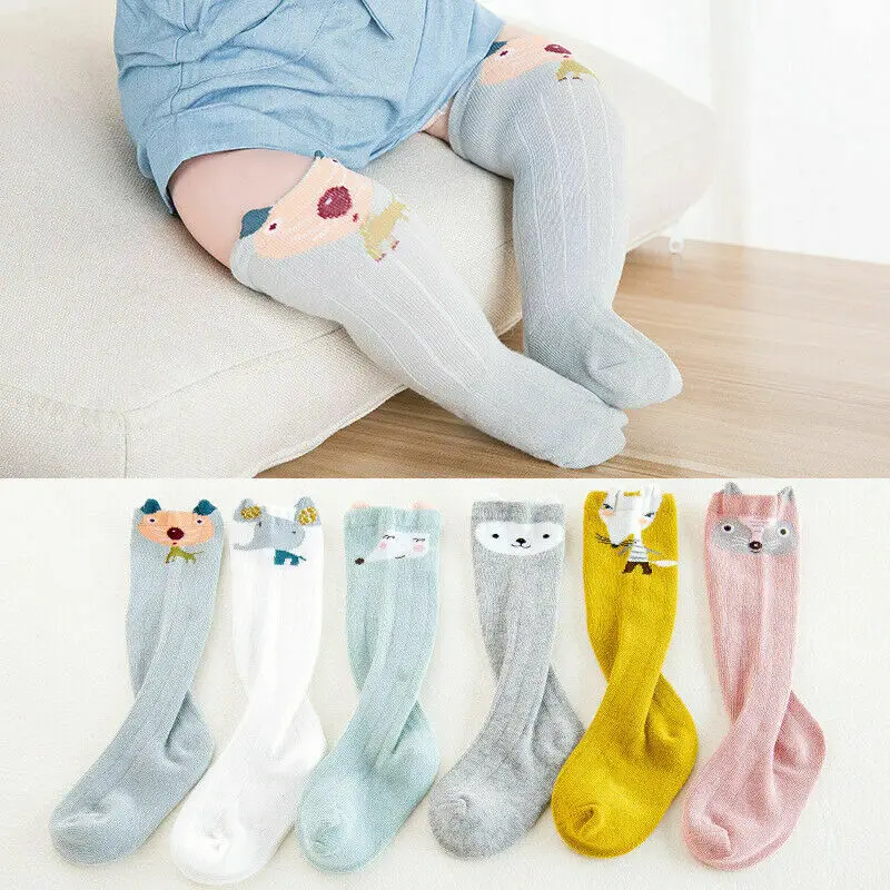 Hot Baby Kids Toddlers Knee High Socks Tights Leg Warmer Boy Girl animal infant Soft Cotton Stockings 0-3Y 1 Pair Unisex | Детская