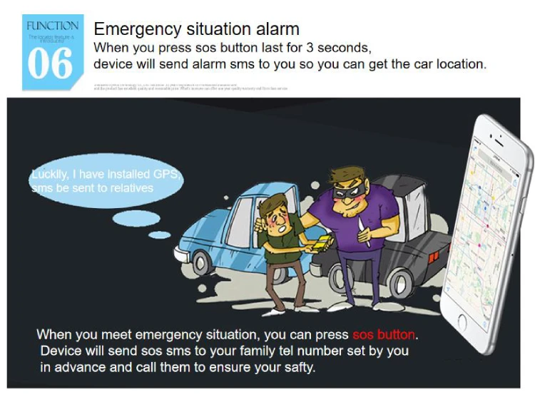 Gps устройство слежения за автомобилем GT06 SOS сигнализация голосовой контроль
