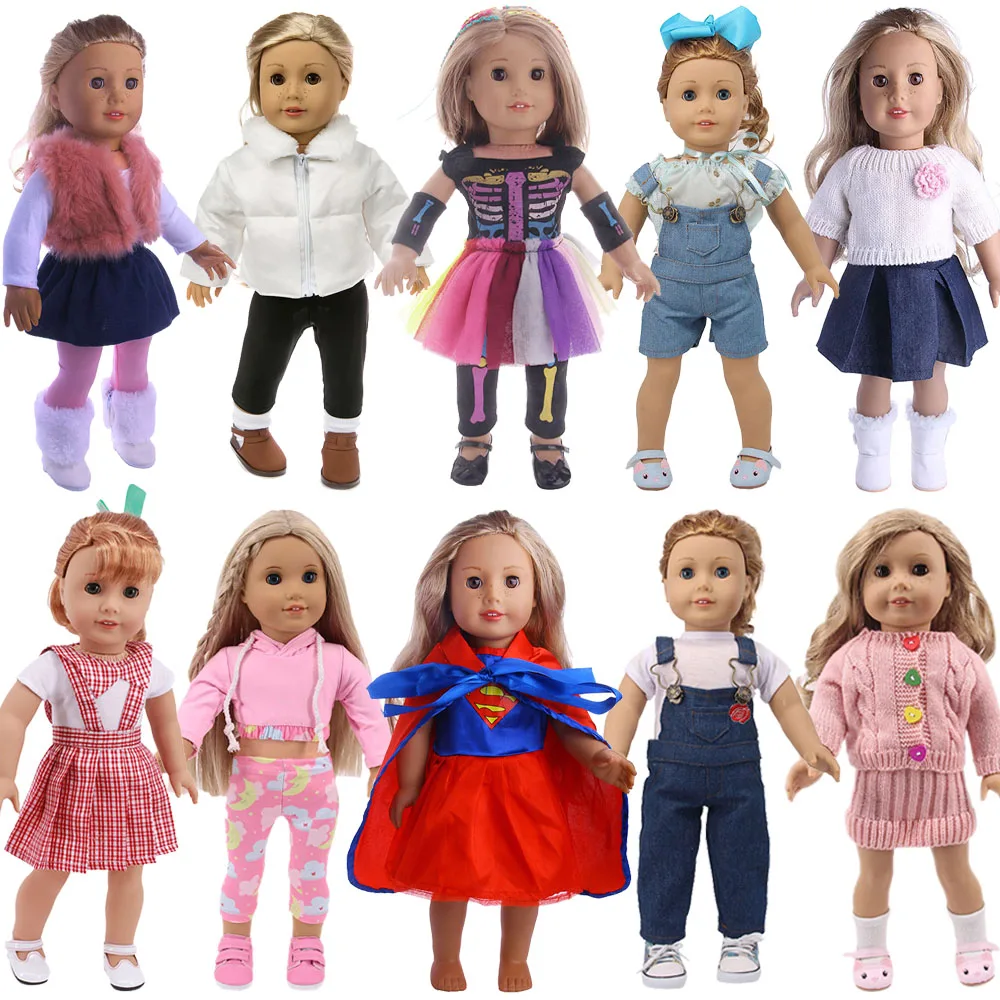 Кукольная одежда Superhreo Человека паука: свитер и джинсы платье юбка подходит 18