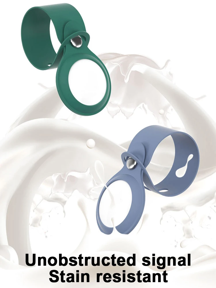 

CENMASO Silicone Protective Cover for AirTags Location Tracker Anti-lost Device With Keychain Sleeve for AirTag Tracker Case