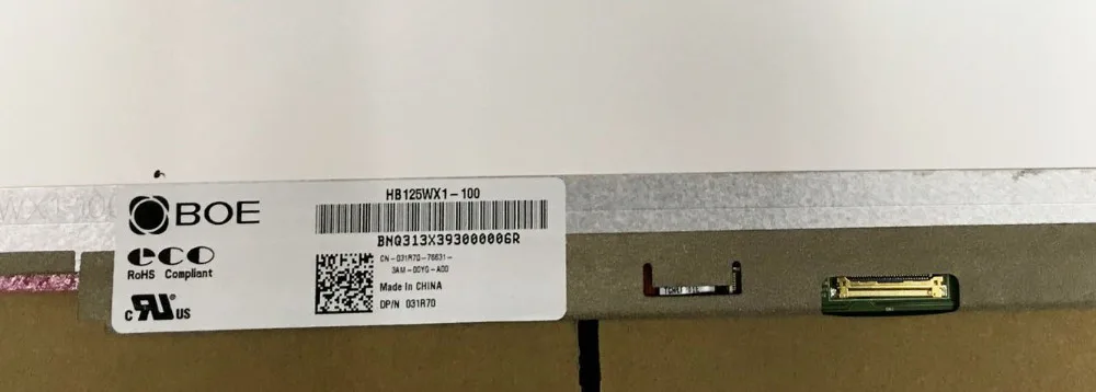 

Светодиодный ЖК-экран для Dell Latitude E7240 031R70 DP/N 31R70 матрица ноутбука HB125WX1 12,5 30PIN