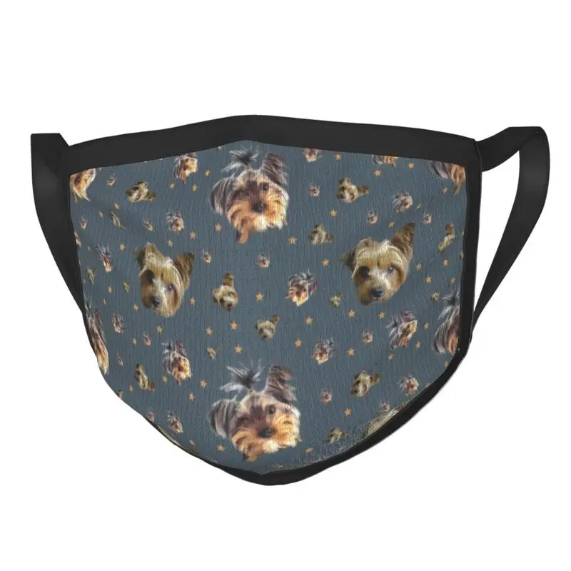 

Yorkshire Terrier Stars Puppy Mouth Face Mask Adult Anti Haze Dust Yorkie Dog Mask Protection Washable Respirator Muffle