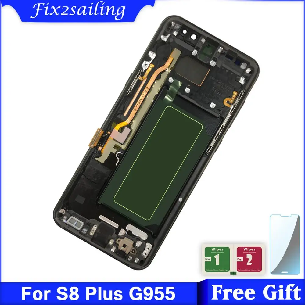 Новый оригинальный S8 + дисплей с рамкой Замена для SAMSUNG Galaxy Plus G955 G955F ЖК сенсорный