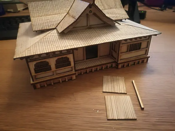 Настольные игры DIY кукольный домик миниатюрная деревянная сцена модель с 28 мм соотношение 1:56 для японских воюющих штатов Размер 22*18*12 см