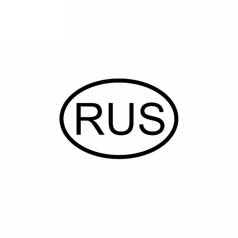 Лидер продаж, индивидуальные овальные автомобильные наклейки «рус» с кодом страны, наклейки, аксессуары для боковой двери, автомобильные декоративные наклейки из ПВХ 10 см X 7 см