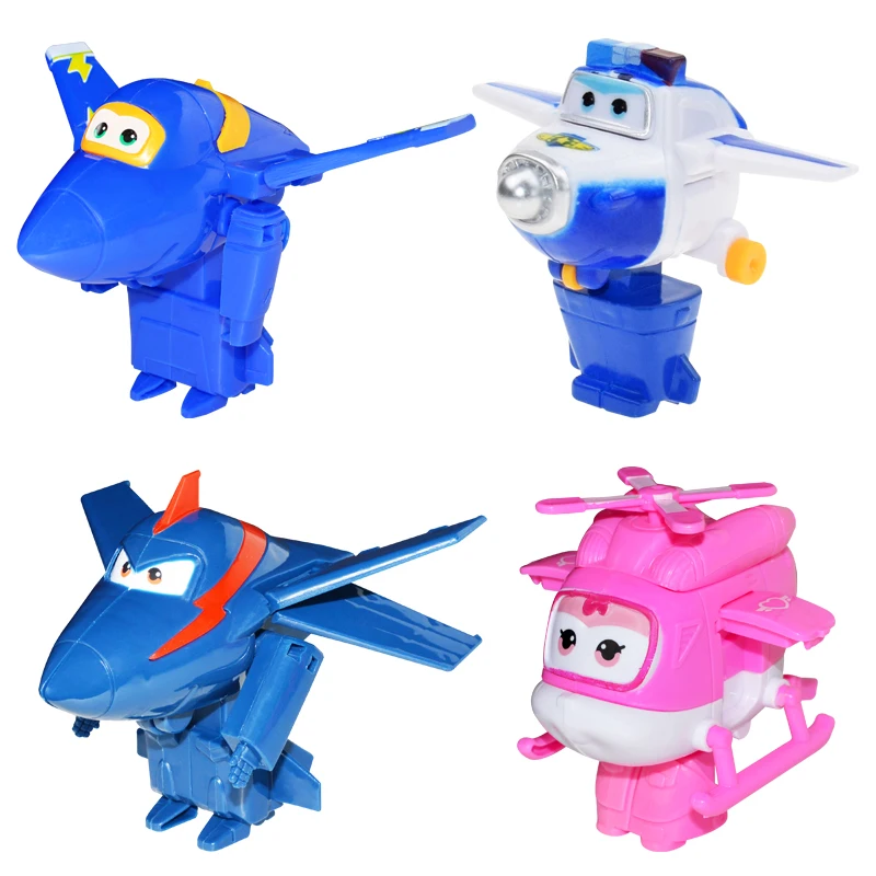 8 шт./компл. мини Супер Крылья сменный самолет робот фигурки игрушки для детей