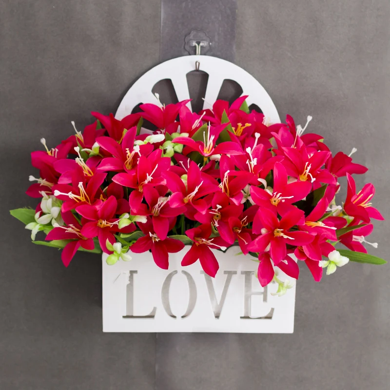 Набор искусственных цветов в скандинавском стиле настенная ваза украшение для