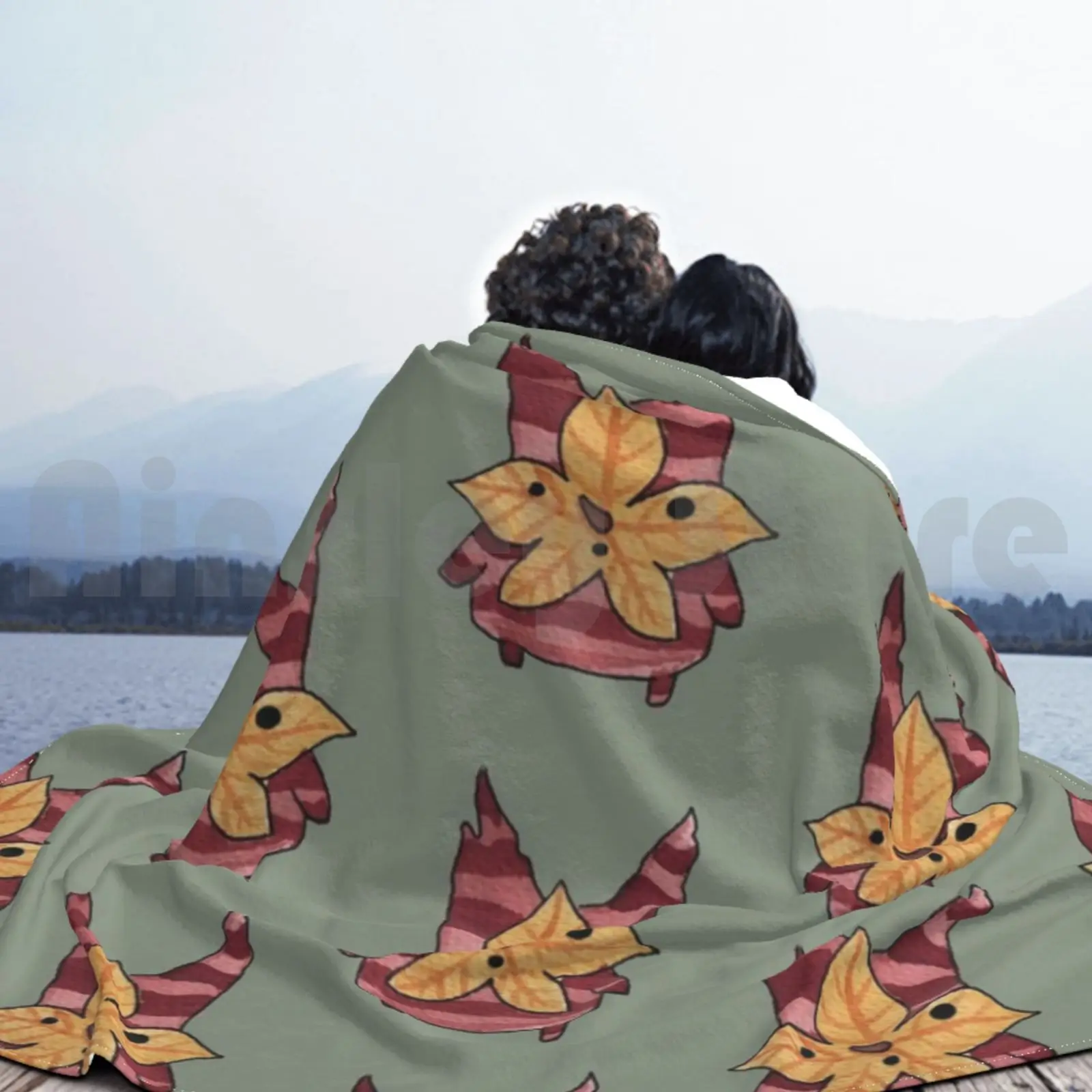 Одеяло Derpy Korok для дивана кровати путешествий милое акварельное лесное дыхание
