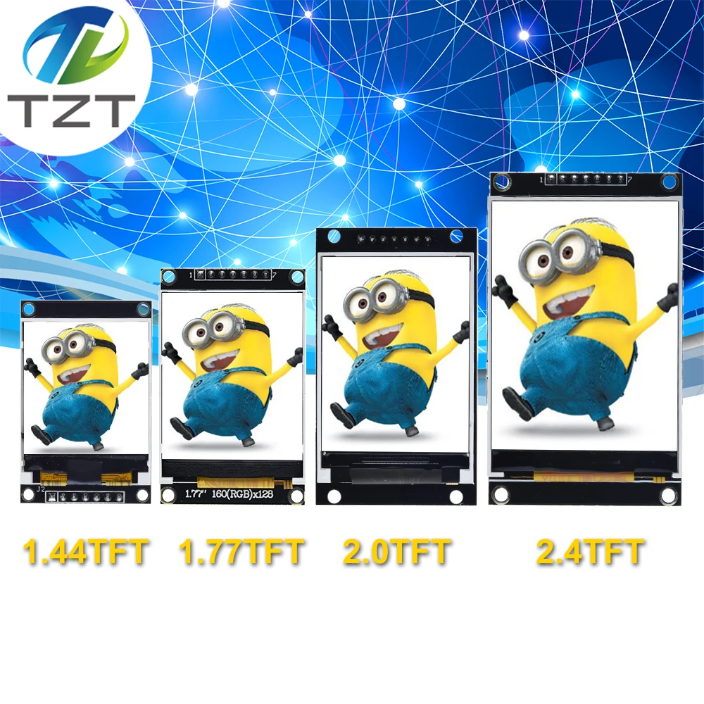 TZT 1 44/1 77/2 0/2 4/2 8 дюймов TFT цветной экран ЖК дисплей модуль привода ST7735 ILI9225 ILI9341